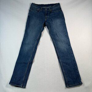 Levis Jeans Mens 32x34 Blue 511 Slim Straight Dark Wash Mid Rise Slight Stretch